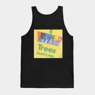 Colorful Trees Nature Collection Circle Design Tank Top